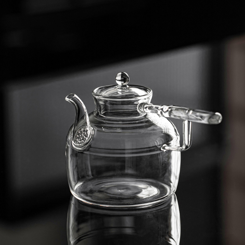 Heat-Resistant High Borosilicate Glass Teapot Household Kung Fu Tea Set Teapot One-Person Tea Set Alcohol Stove Flower Teapot Heat-Resistant High Borosilicate Glass Teapot Household Kung Fu Tea Set Teapot One-Person Tea Set Alcohol Stove Flower Teapot