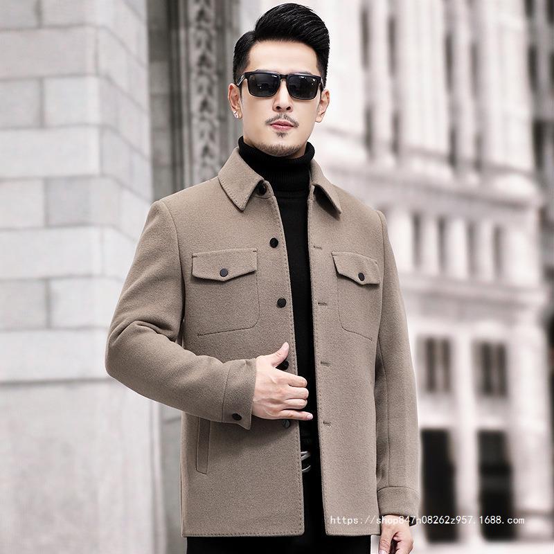 Woolen curlers, demi-season short jacket, universal woolen coat
