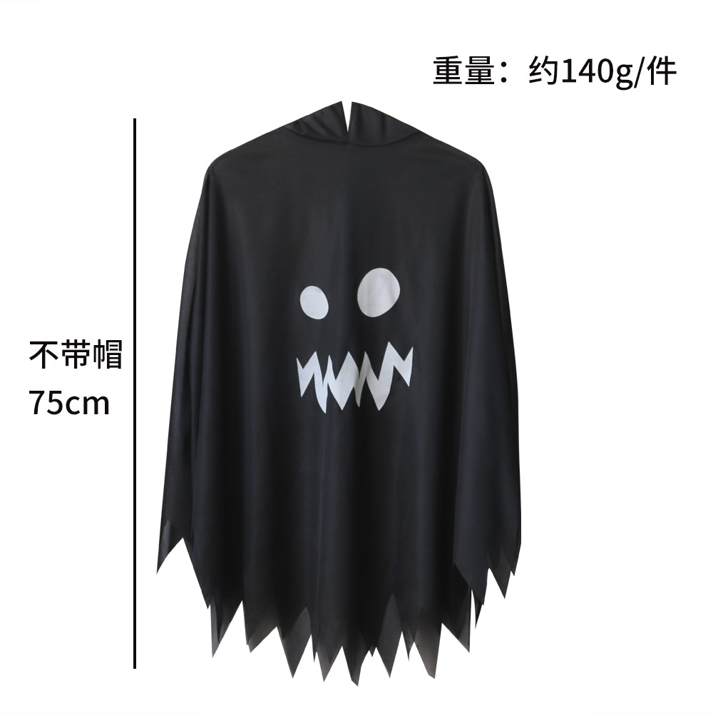 Traje transfronterizo de Halloween para niños, mueca, capa de fantasma blanca, vestido de fiesta, traje de calabaza de la muerte, capa