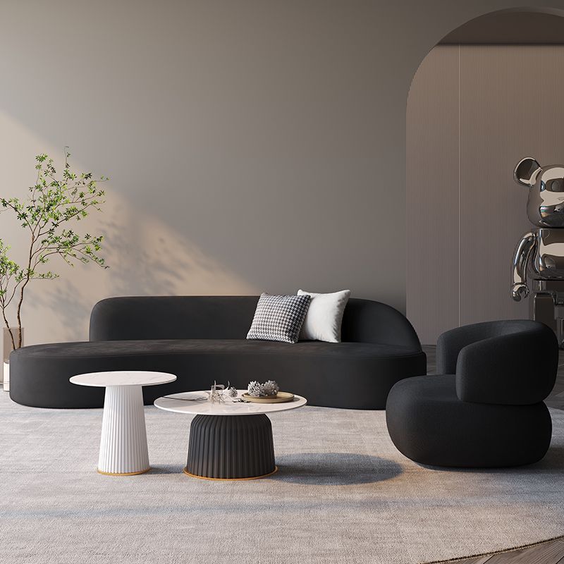 Cross-Border Nordic Minimalist Lazy Sofa Curved Small Apartment Sofa Living Room Balcony Hotel Lobby Chair Wholesale Solid Wood
