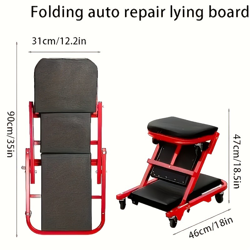 2 in 1 Mechanics Creeper 36 Inch Z Shape Foldable Creeper|undefined