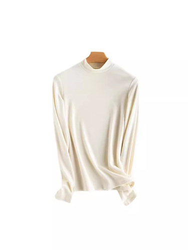 Daiwei Women's Derun Base Layer Top for Autumn and Winter: Slimming, Long-Sleeve Design, Solid Color, Versatile, and Stylish with Elegant Appeal