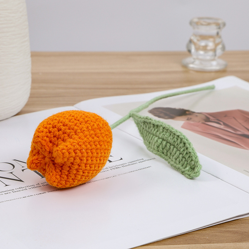 Dufu simulación sola lana Chubby tulipán flor falsa al por mayor regalo de San Valentín hogar boda flor decorativa