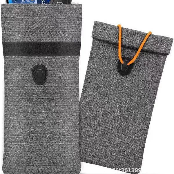 Signal Faraday Bag Roll-Type Drawstring Signal Blocking Bag Car Key Anti-Theft Bag Rfid Credit Card Anti-Scan Bag