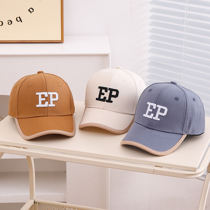 Sombrero de béisbol de primavera y otoño letras coreana para niños sombreros de boca de pato para hombres y mujeres sombreros de sombreros para bebés