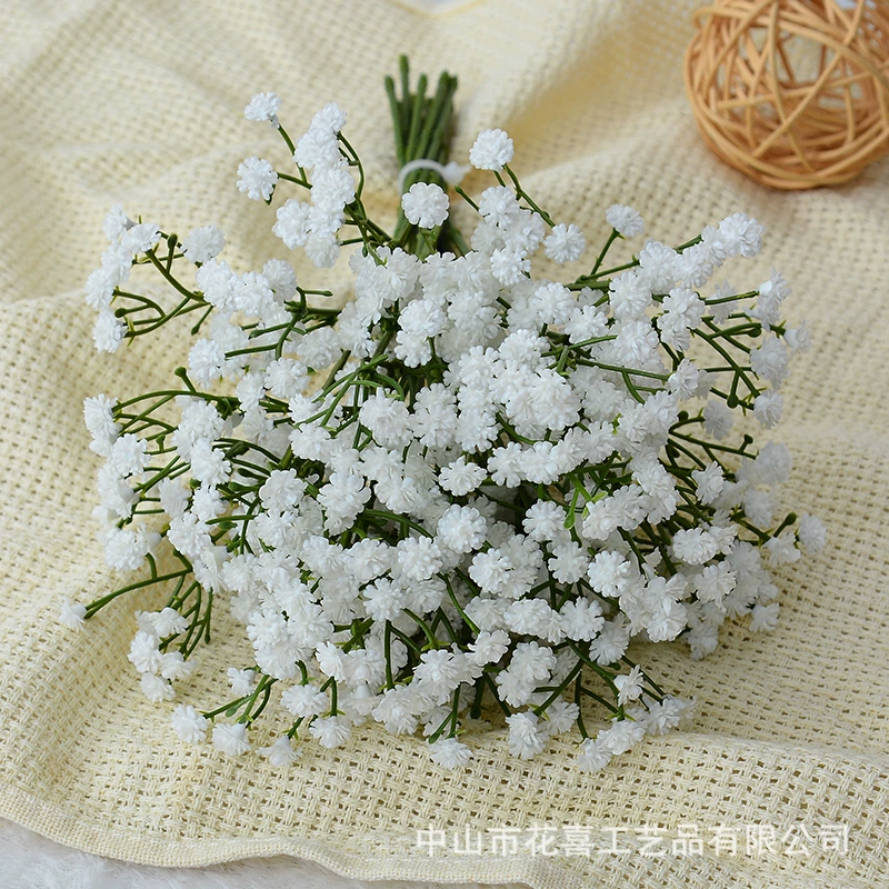 Искусственный букет из одиночных стеблей гипсофилы оптом, искусственные цветы, декор для фотосессий, украшение для свадебных торжеств