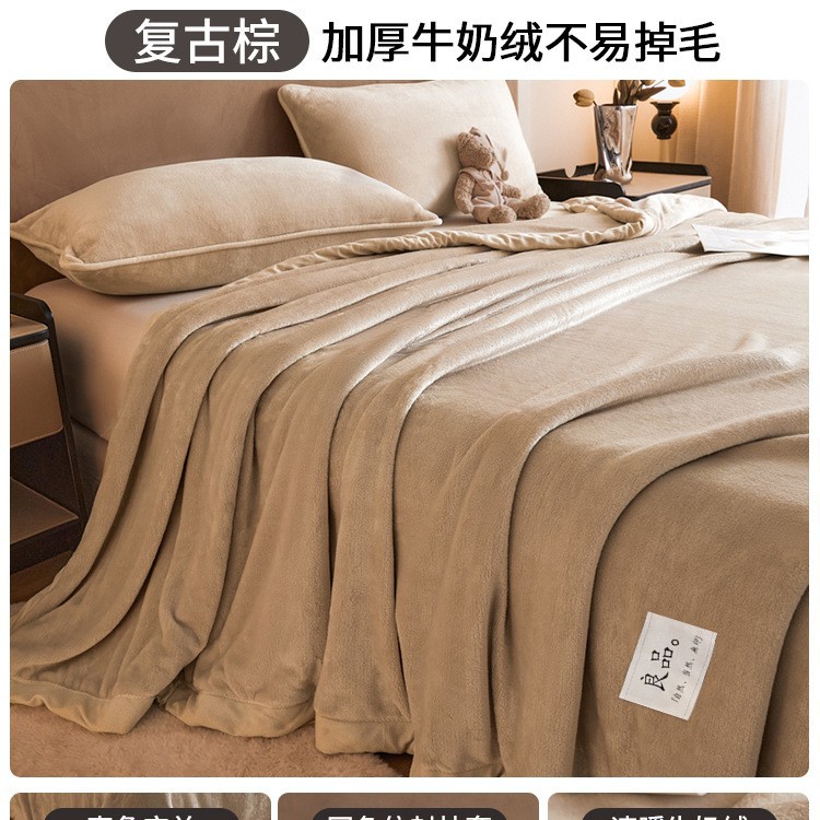 Añadir seda de conejo espesa sábanas de peluche de invierno de lana de coral dormitorio una sola manta de peluche nueva