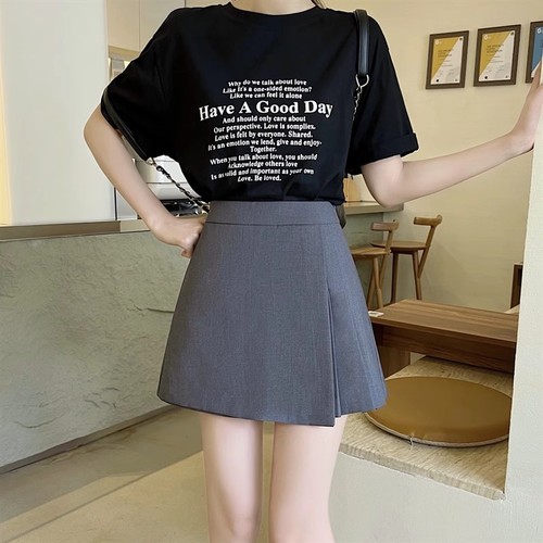 2025 Spring A-line mini skirt, Instagram-style bodycon dress for plus-size women, modest half-body skirt, oversized pleated skirt, trendy