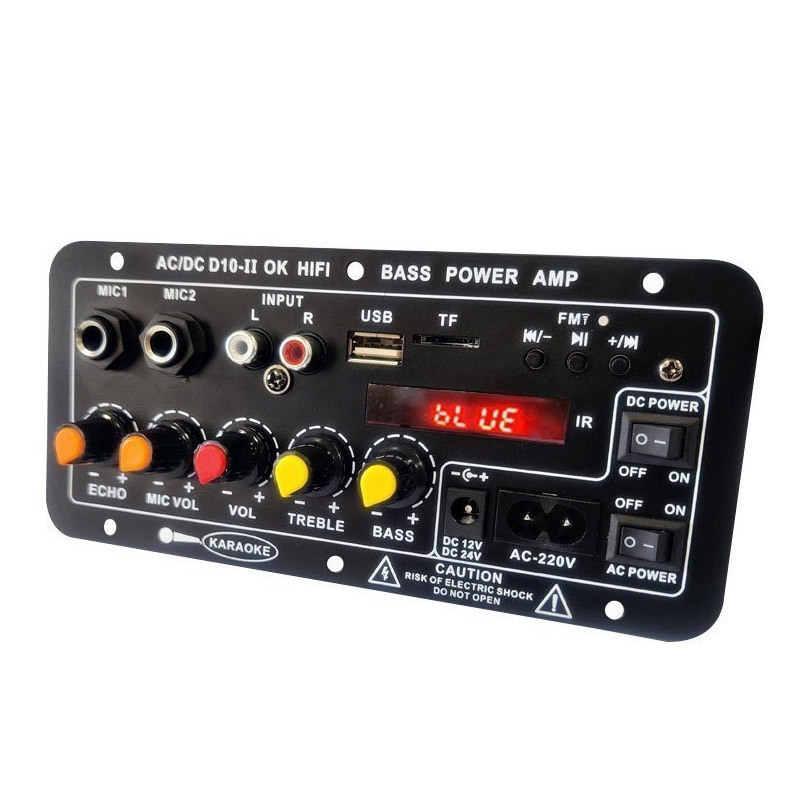 国境を越えたホット製品 12v24v220v ディスプレイ付き Bluetooth 車用サブウーファー アンプ ボード ホーム K ソング マイク|undefined