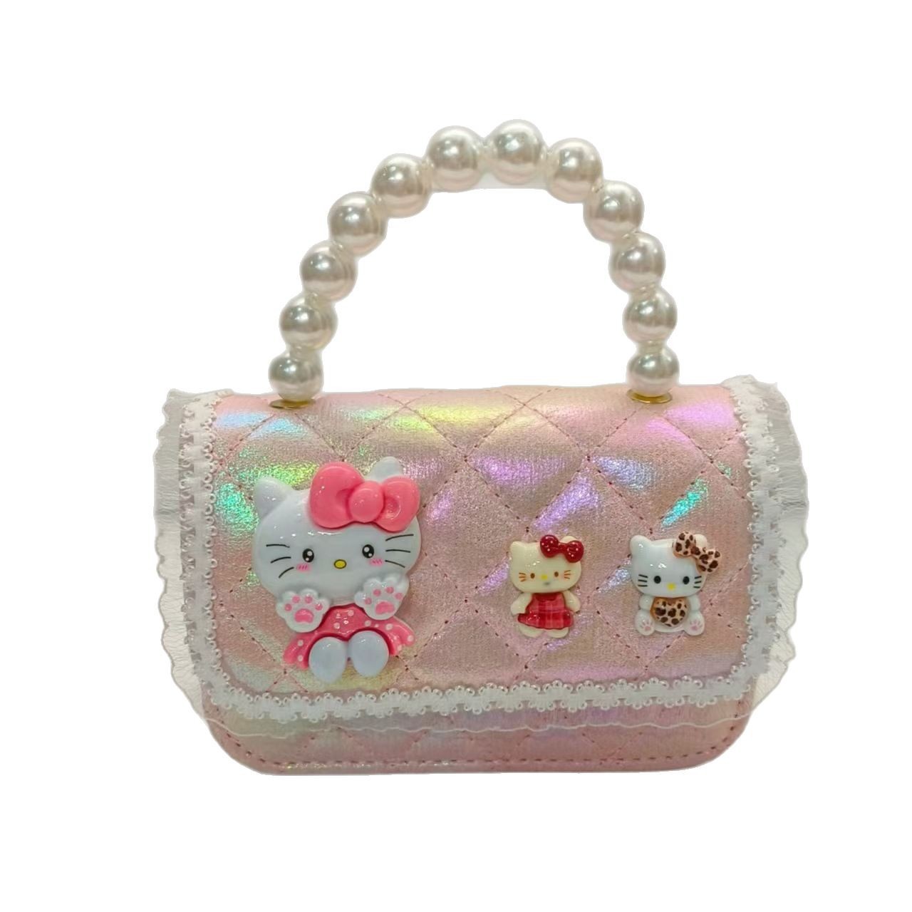 Bolso de mano de perlas, bolso de hombro, bolso para niños, bolso de cambio, bolso de accesorios, bolso de Año Nuevo, bolso de cadena, bolso pequeño