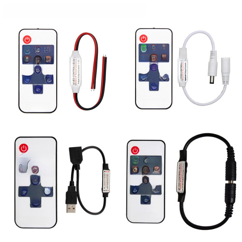 LED single-color controller 5-24V mini RF single-color wireless dimmer 11-key RF controller