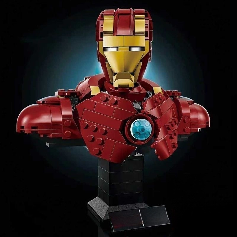 M7661 Cross-Border Superhero Marvel Iron Warrior Mk4 Bust Model Assembled Small Particle Building Block Toys