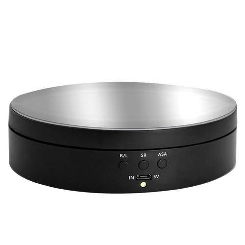 Cross-border three-speed adjustable circular electric rotating disk display stand video photography props USB charging adjustable angle