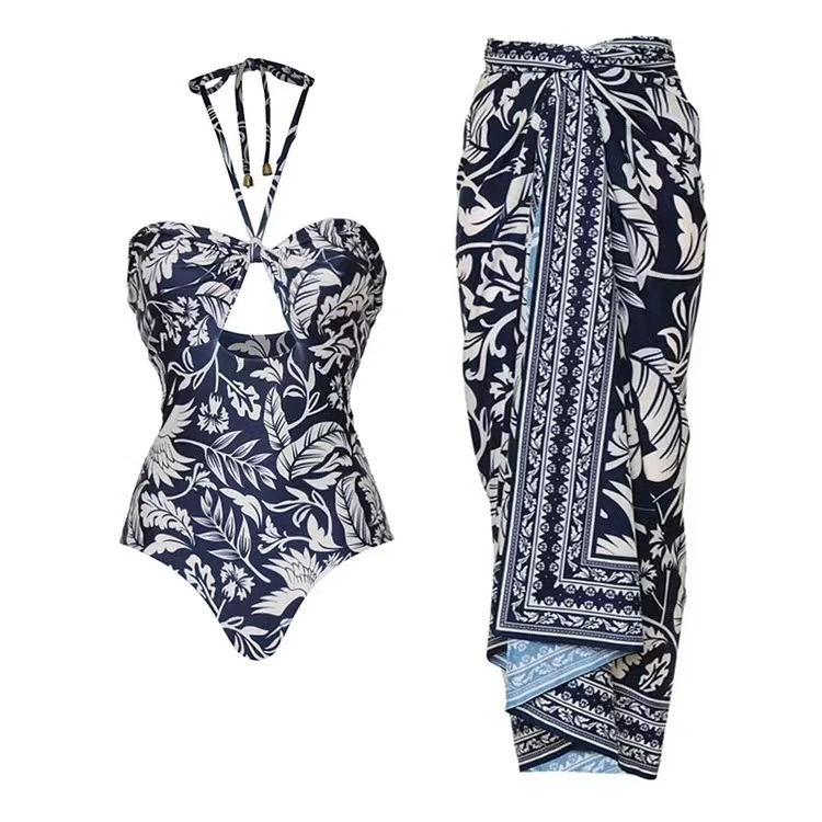 GraceChic GraceChic European And American Sexy One-Piece Two-Piece Set Cross-Border New Beach Style Hollow Out Push-Up Tight-Fitting_voghion.com