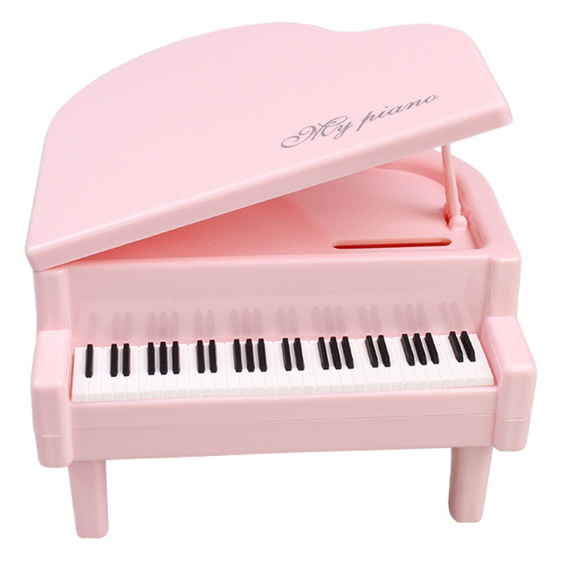 [Soporte de impresión de LOGO] niños creativos piano alcancía escuela alcancía plástico alcancía regalo