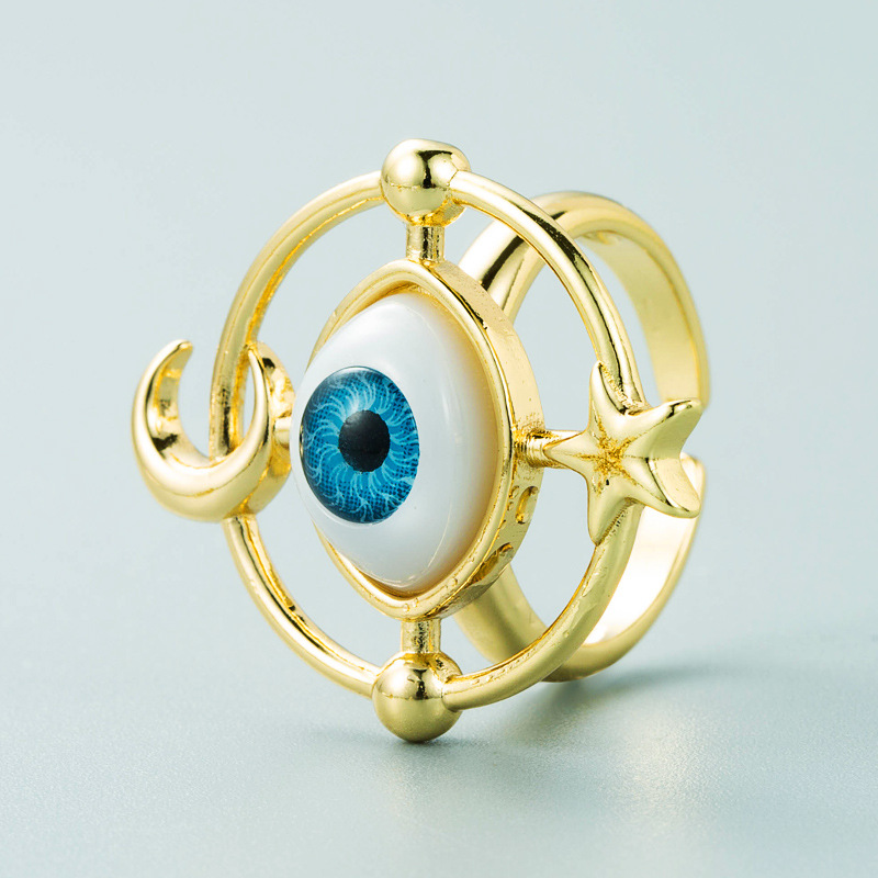 Cross-Border Supply European and American Fashion Classy Devilu0027s Eye Copper Plating 18K Gold-Pla