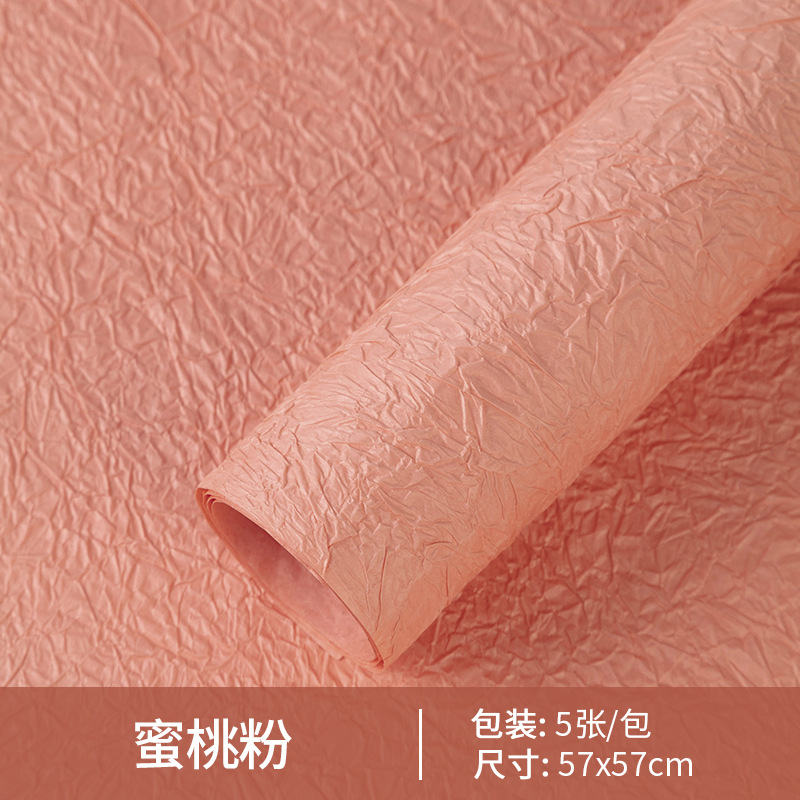 Huaxi Sensación de alta calidad Papel de textura de piedra Pliegues Papel de embalaje de flores Material floral Regalo hecho a mano Material de bricolaje