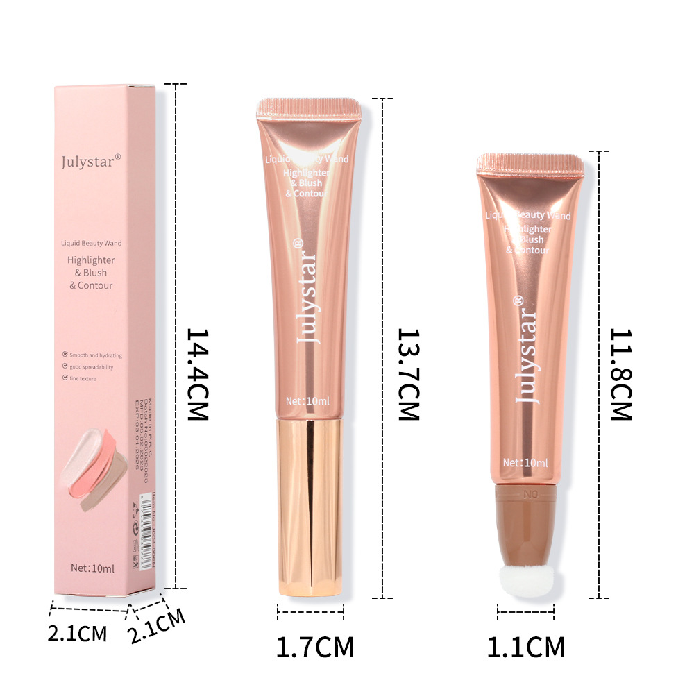 Cross-border liquid blush Highlighter contouring pen Pearlescent fine Shimmering matte beauty stick Natural brightening cushion Blush stick Item Picture