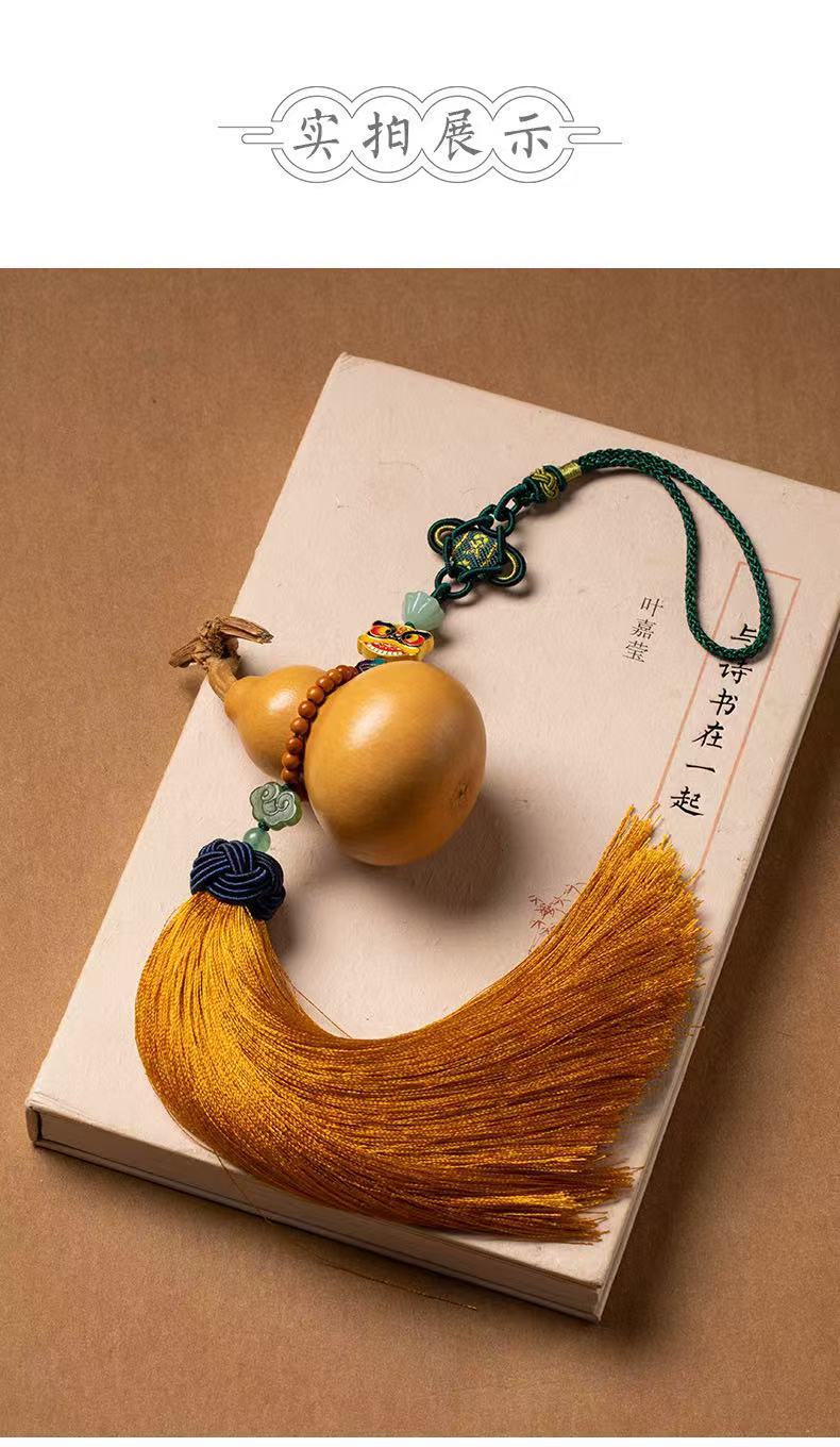 Original natural gourd pendant home interior decoration yellow tassel car rearview mirror car pendant gift