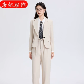 2025新款黑色西装套装女春秋高级感大学生学院风韩系休闲西服外套