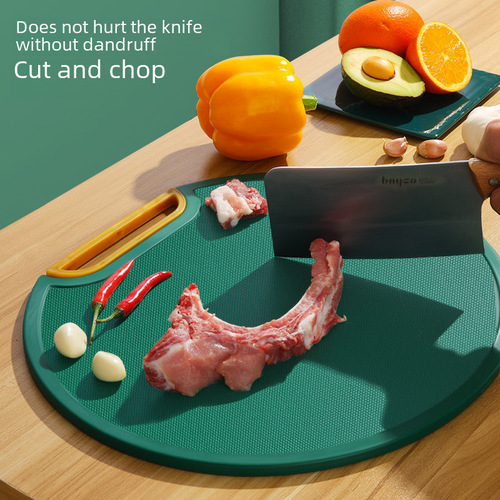 Standable Cutting Board Household Pressure-resistant Anti-mold Food Contact Grade PE Chopping Board Caseboard Plastic Round Occupancy Board Panel 