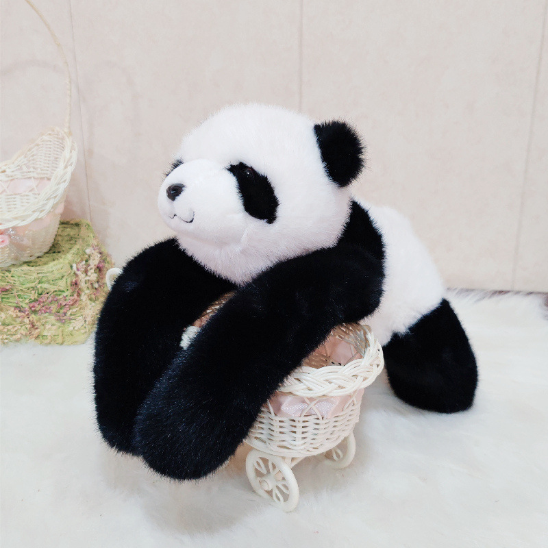 Peluche de panda de dibujos animados, muñeco de mano, conejo de peluche, muñeco de coche, regalo al por mayor