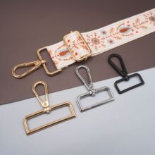 一寸方尾锌合金狗扣 金属宠物包织带DIY箱包五金配件叻色方尾板扣