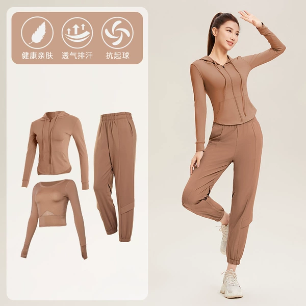 Long-sleeve, chestnut set, 3 piece set