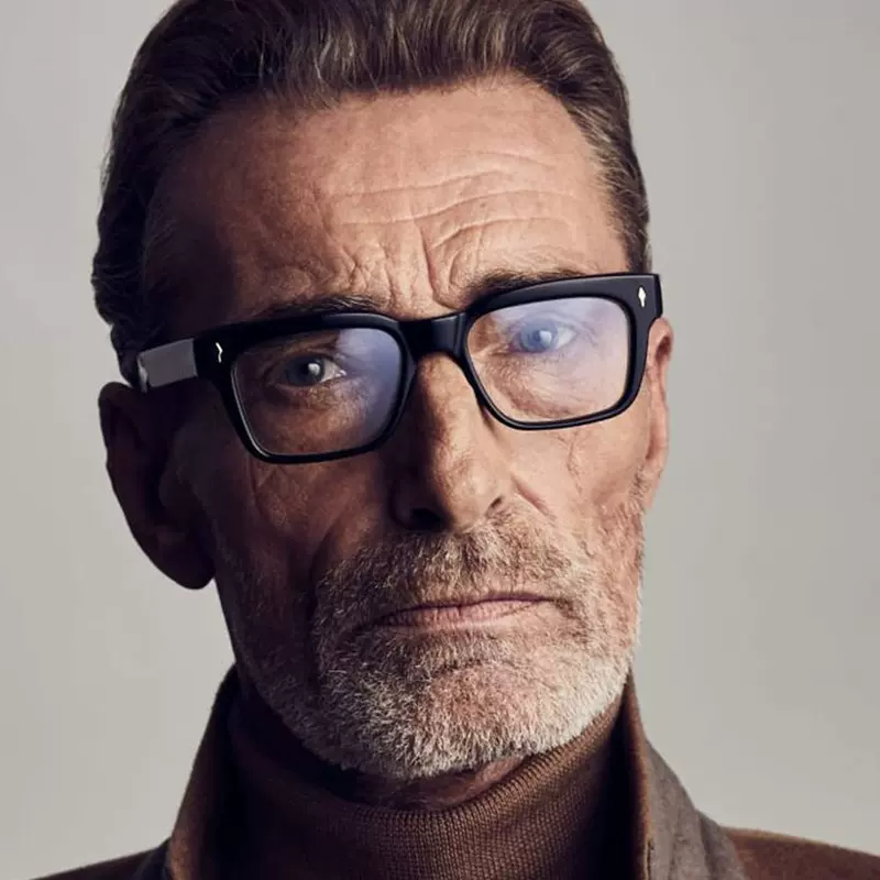 小方框米钉平光镜男 欧美新款ins成熟复古装饰眼镜防蓝光眼镜框潮