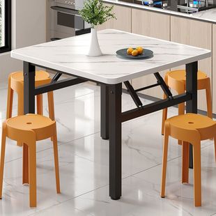 Folding Table Square Foldableable Dining Table Kitchen Household Dining Table Simple Foldableing Table Rental House Zhaozheng