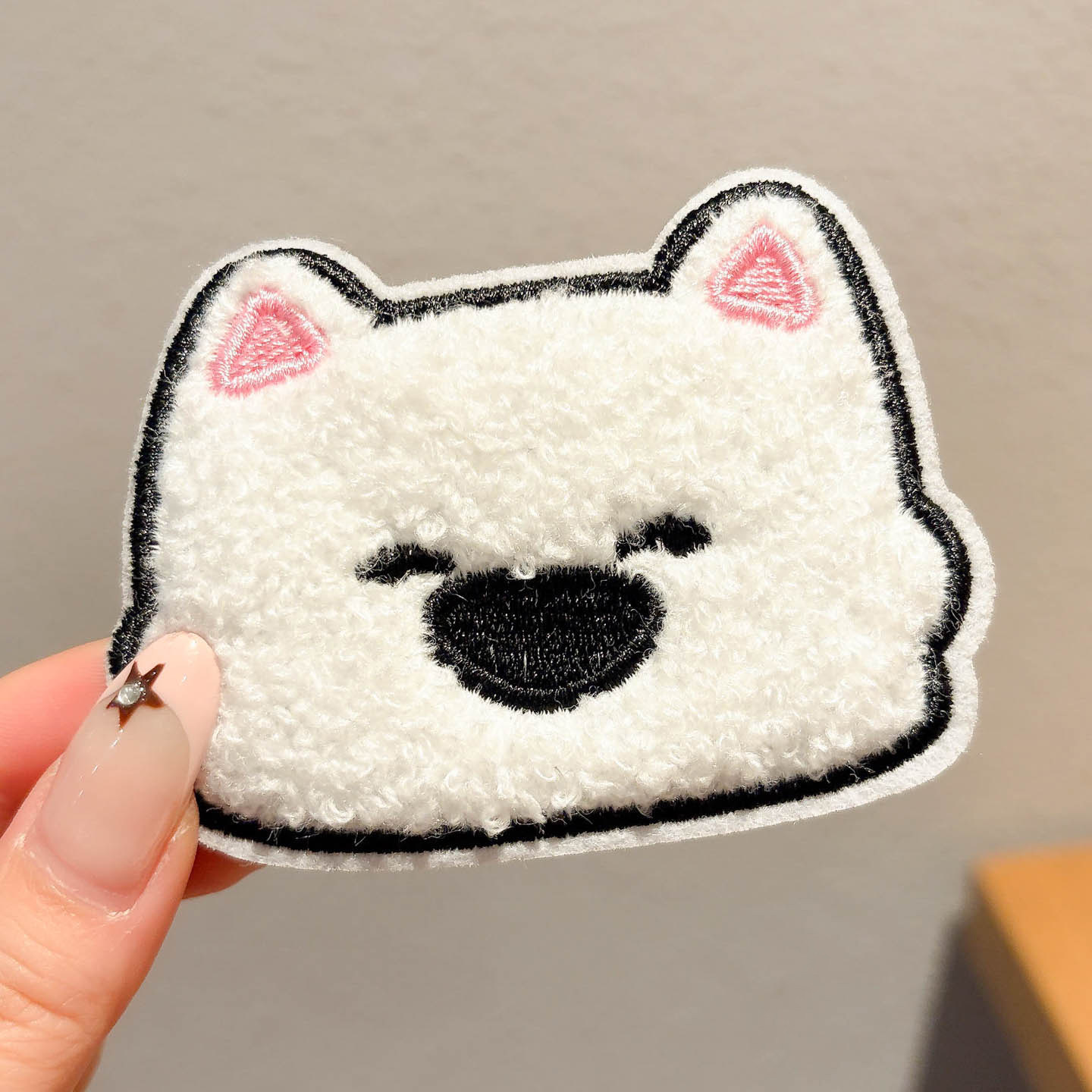 2# 白い子犬 - 約8.5cm