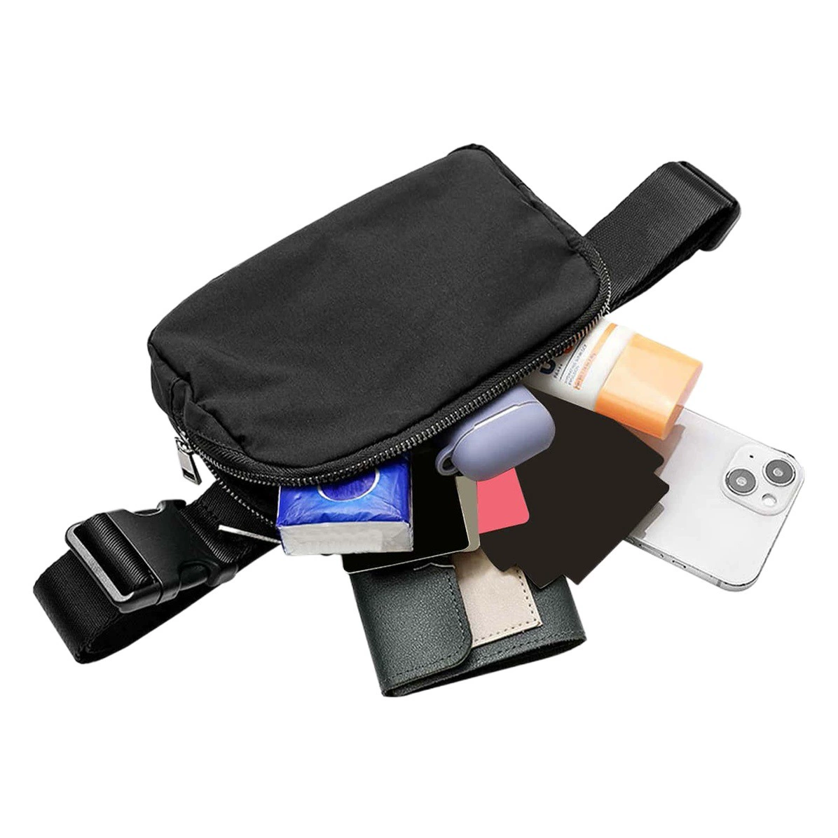 Трансграничная Лулу в том же стиле поясная сумка нейлоновая Водонепроницаемая нагрудная сумка-мессенджер Спорт на открытом воздухе бег через плечо Мужская и Женская поясная сумка