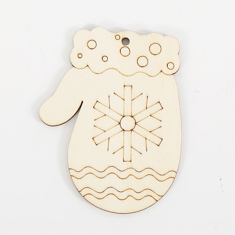 クロスボーダークリスマス装飾 diy 手描き落書き木材チップレーザーカット空白木板クリスマスツリー装飾ペンダント|undefined