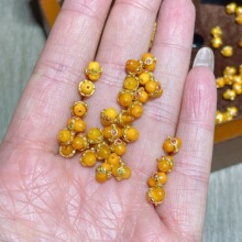 蜜蜡大米珠镶嵌沙金腰带隔珠文玩配饰配件diy饰品
