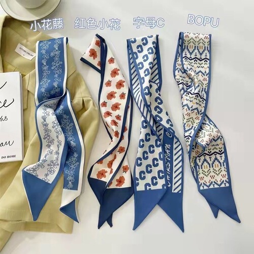 Factory direct sales Mid-Autumn Festival gift box decoration silk scarf long streamer ponytail bow letter headband