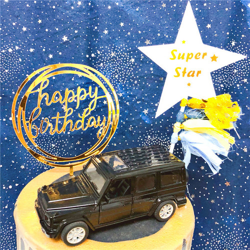 Male god birthday cake decoration car sports car off-road vehicle G63 model baking cake decoration ornaments plug-in