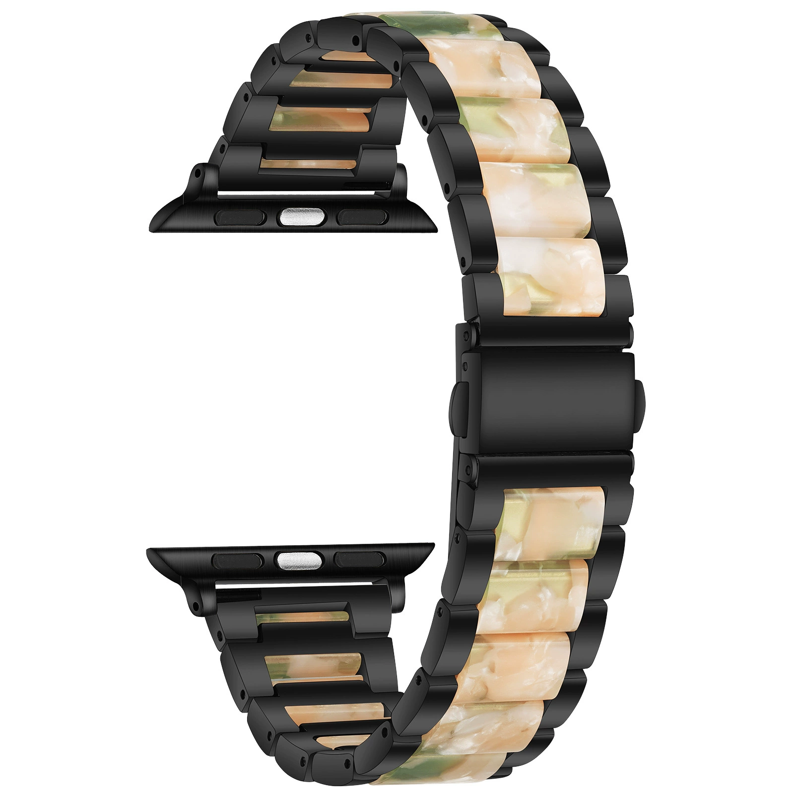Подходит для Apple watch models: три бусины смола бабочка пряжка ремешок кросс-бортовой