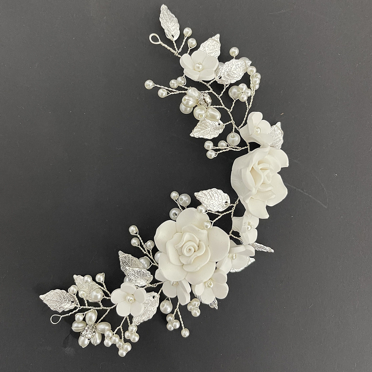 Women's Gender Inlay Design Elegant Style Women's Elegant Flower Alloy Inlay Pearl Hair Clip