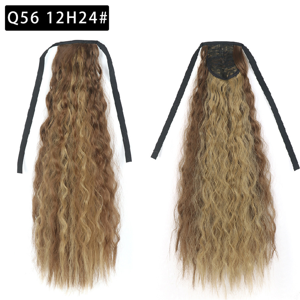 Peluca de cola de caballo de longitud media tiktok Red Seamless correa de maíz Cola de Caballo caliente multicolor fábrica al por mayor