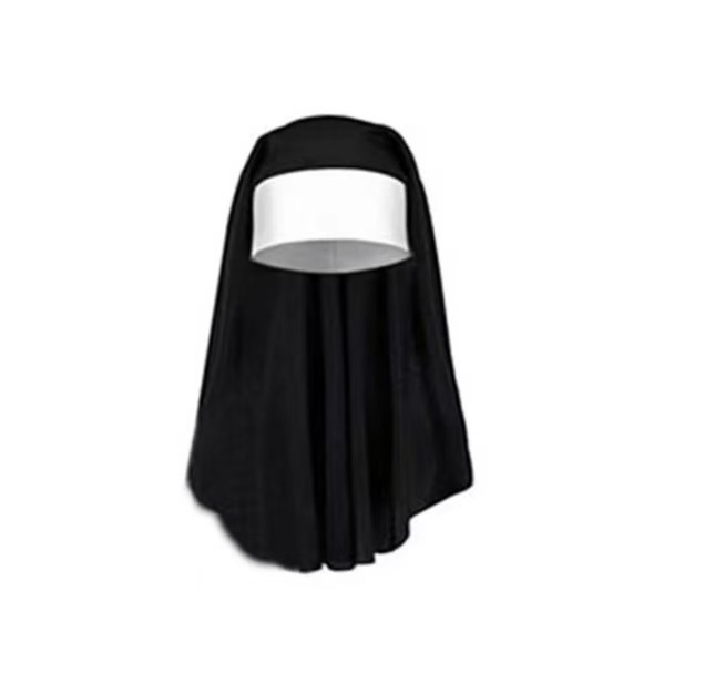 ハロウィン修道女ステージパフォーマンススーツクロスボーダーヨーロッパとアメリカの修道女誘惑黒と白のセクシーな制服|undefined