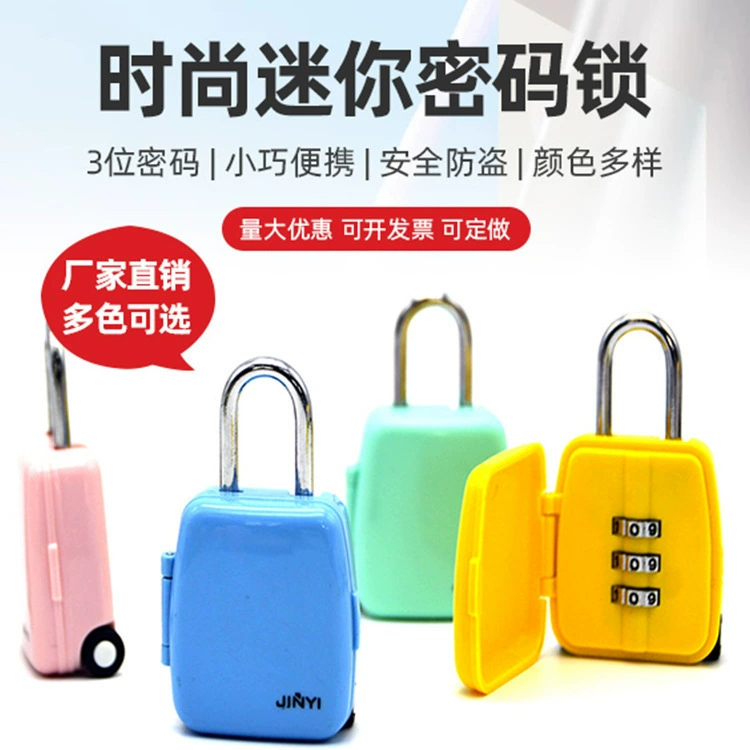 Замок-комбинация для багажа с мультяшным дизайном, навесной замок для чемодана, замок для ящика, замок для дневника, замок для двери шкафа, материал — цинковый сплав