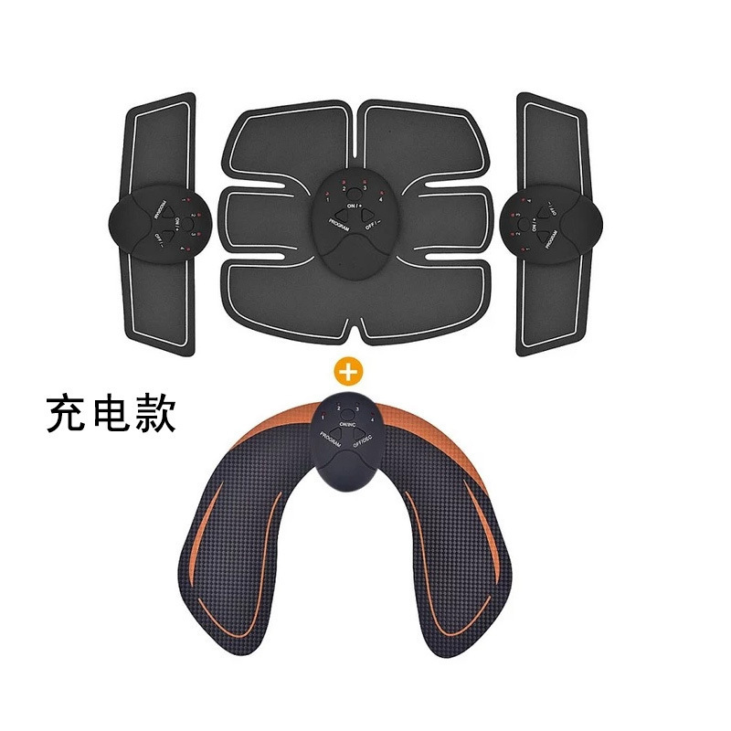 リモコン充電式EMSフィットネスベルト腹筋パッド腹筋トレーニング器具怠け者用トレーニング電気療法器具ポータブル|undefined