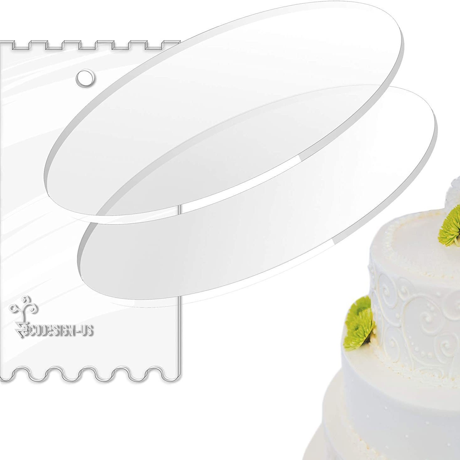 外贸新款 圆形亚克力板蛋糕展示板 亚克力蛋糕托板 DIY圆形摆件板