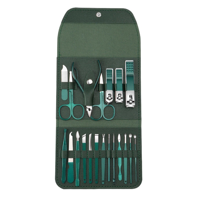 Dark green nail tools full set of nail clippers nail clippers set of good quality nail clippers set of stainless steel