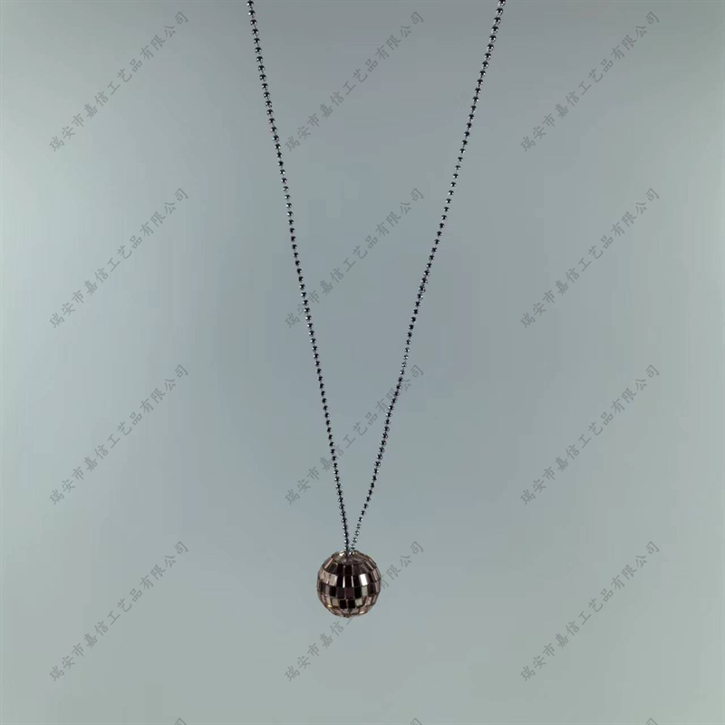 Collar tipo bola de discoteca con efecto láser colorido, decoración colgante para fiestas o Navidad