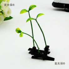 花头卖萌仿真物值草发夹长批发长神器豆芽槙物头上草发夹小麦太保