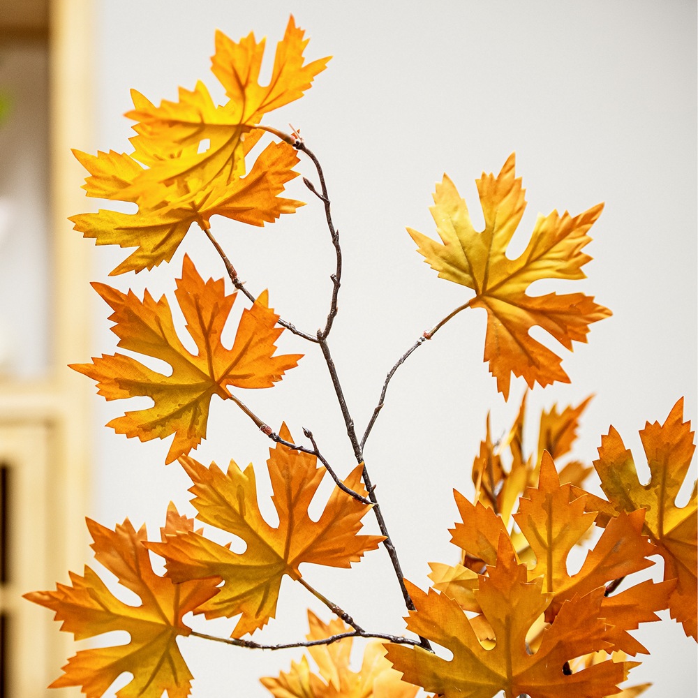 綠植物紅楓葉仿真花廠家假花批發婚慶工藝品裝飾INS跨境DY1-4184A