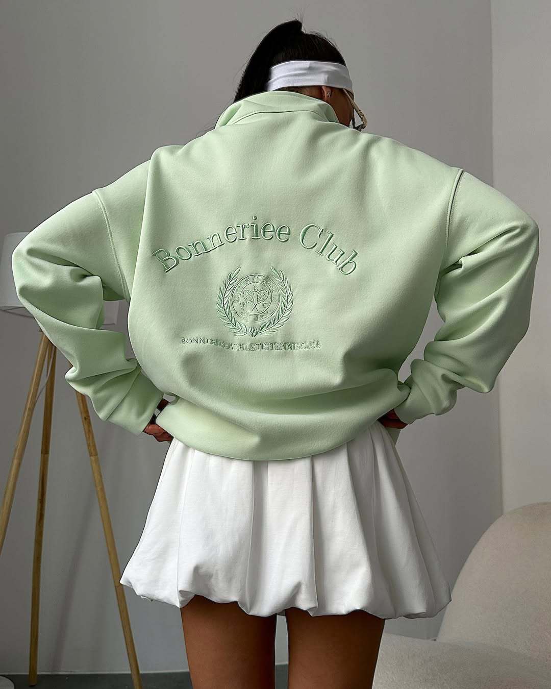 2025 Spring Autumn Candy Color Series Letter Embroidered Sweatshirt Front And Back Printed Lazy Half-Zip Top For Women_voghion.com