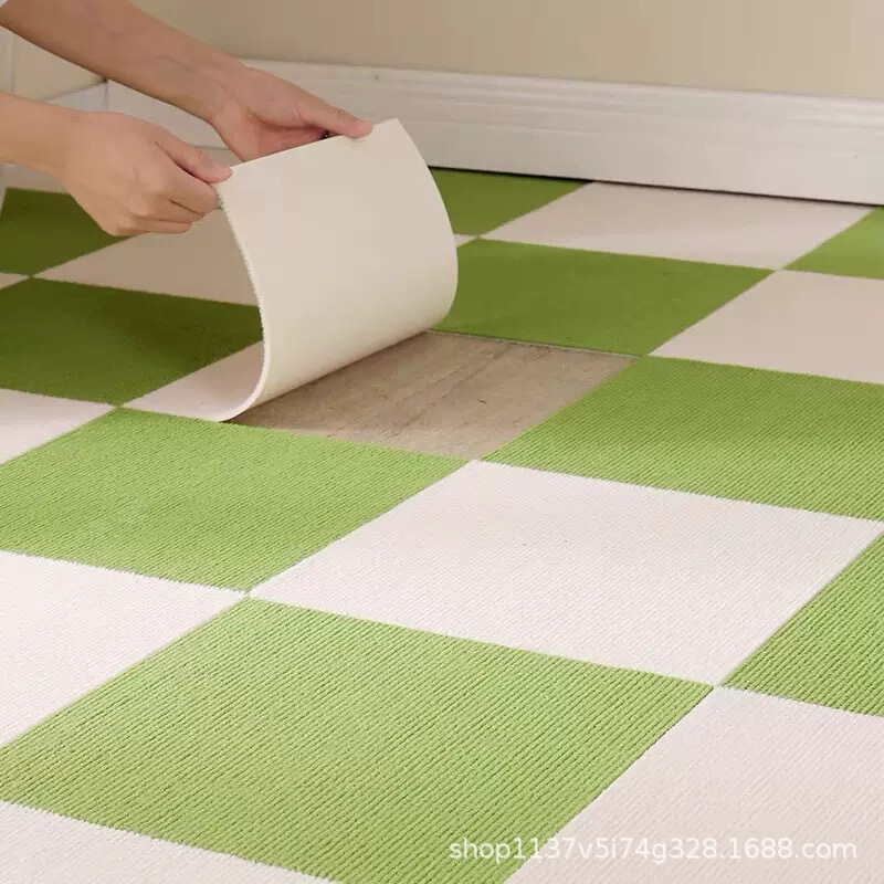 Japanese-Style Full-Floor Wear-Resistant Self-Adhesive Office Carpet, Thickened Adhesive Renovation Floor Mat, Glue-Free Square Tiles for Bedroom Japanese-Style Full-Floor Wear-Resistant Self-Adhesive Office Carpet, Thickened Adhesive Renovation Floor Mat, Glue-Free Square Tiles for Bedroom