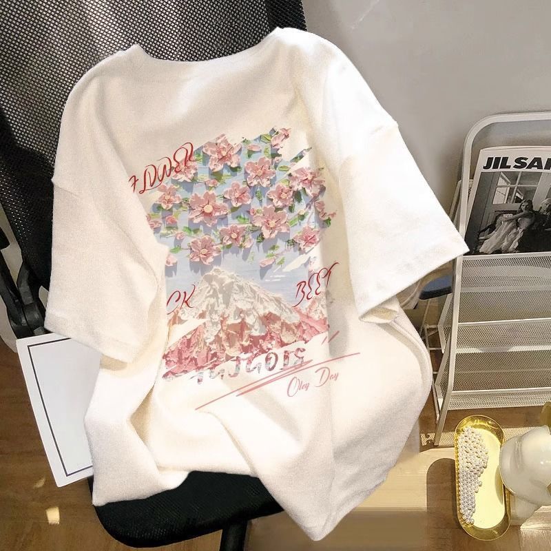 Cotton summer short sleeve T-shirt